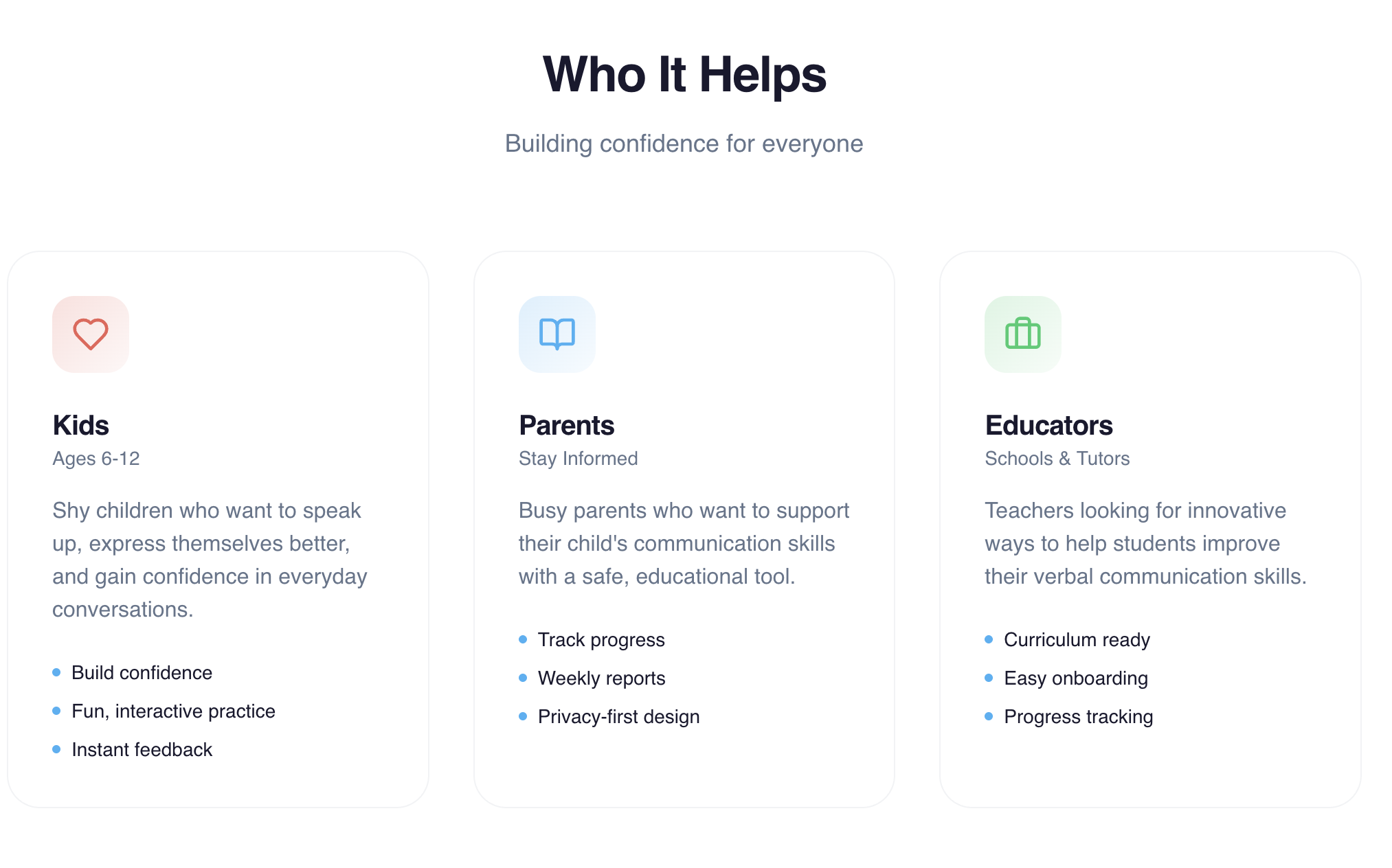 Kids, Parents, and Educators